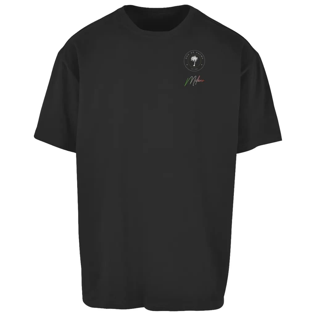 Oversize T-Shirt Logo Milano für schwarz