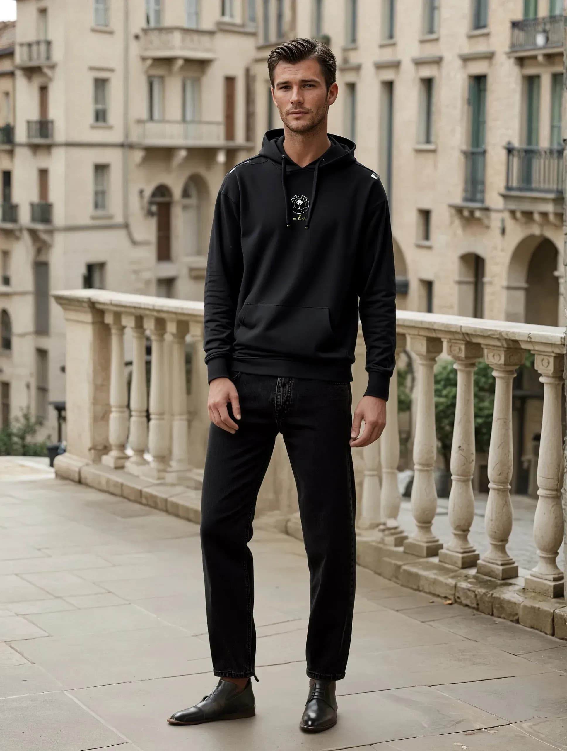 Hoodie ohne Kordel aus Bio Baumwolle für Herren in Deutschland online bestellen